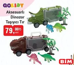 GOKİDY OYUNCAK AKSESUARLI DİNOZOR TAŞIYICI TIR